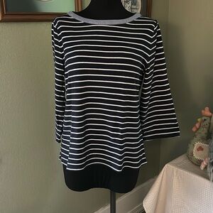 Nautical 3/4 length sleeve t shirt size XL